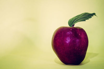 Close-up of strawberry over white background