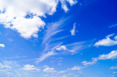 Low angle view of cloudy sky