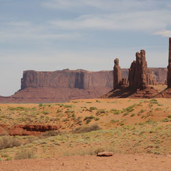 Rock formations in a desert