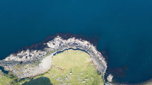 High angle view of sea shore