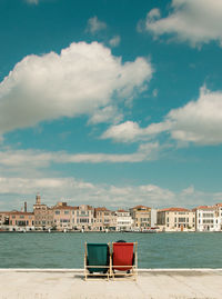 Scenic view of sea against sky.  one day  in venice 