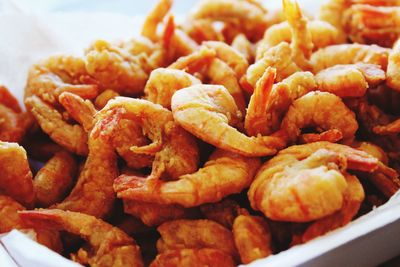 Close-up seafood served in plate