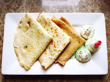 Close-up of served food