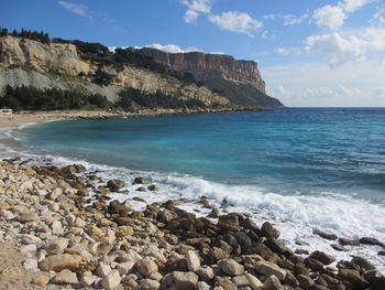 Scenic view of sea against sky