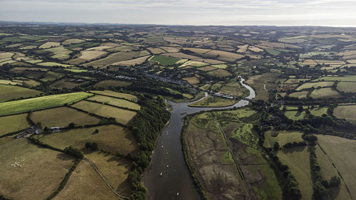 High angle view of landscape