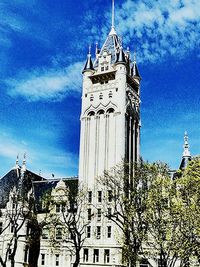 Low angle view of building against sky