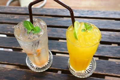 Close-up of drink on table