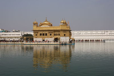 Reflection of building in lake