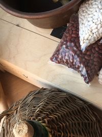 Close-up high angle view of bread