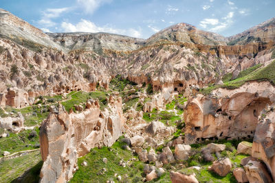 Panoramic view of rocky mountains
