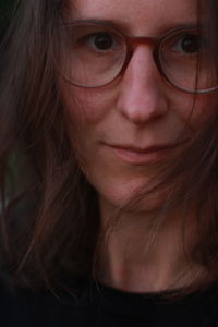 Close-up of  woman with glasses 