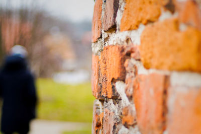 Close-up of brick wall