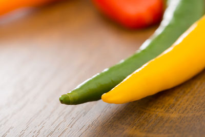 High angle view of vegetable on cutting board