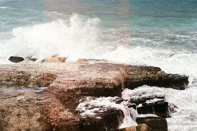 Scenic view of sea waves