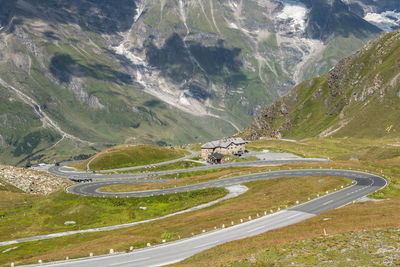 Country road passing through mountains