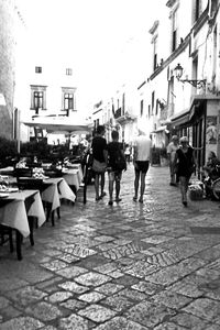 Woman walking in city