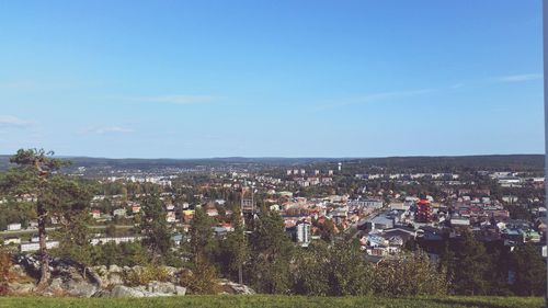 High angle shot of cityscape