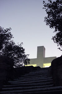 Low angle view of built structure against clear sky