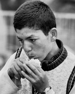 Close-up portrait of young man