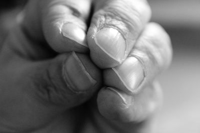 Close-up of hand and nails