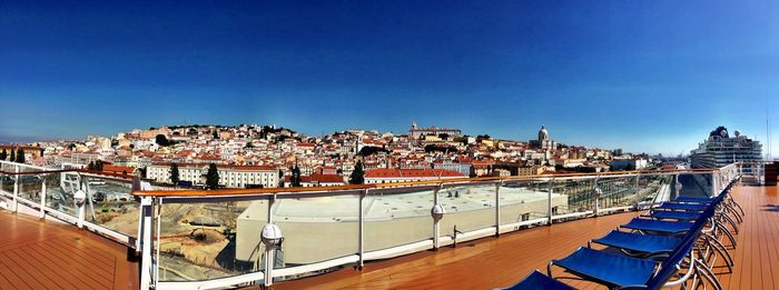 High angle view of townscape against sky