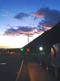 Empty road at night