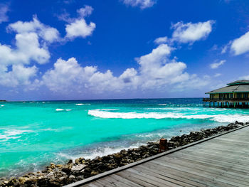 Scenic view of sea against sky