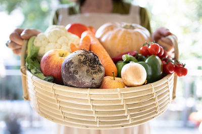 Close-up of fruits in basket