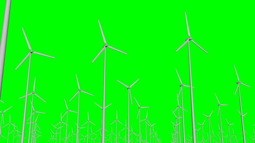 Wind turbines in grass