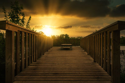 View of bridge against sky during sunset