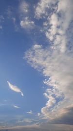 Low angle view of clouds in sky