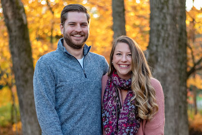 Portrait of smiling young couple