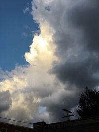 Low angle view of cloudy sky