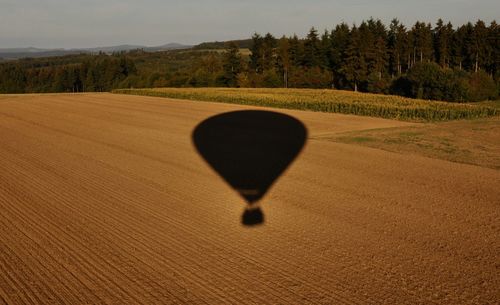 View of hot air balloon