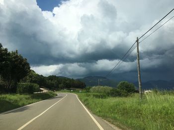 Road against sky