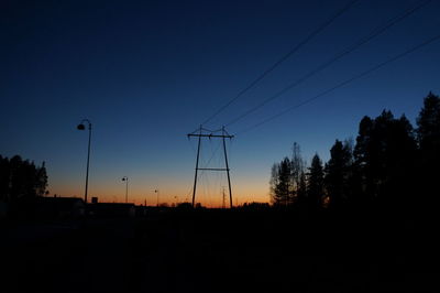 Silhouette of trees at sunset