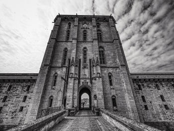 Low angle view of historical building against sky