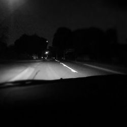 Cars on road at night