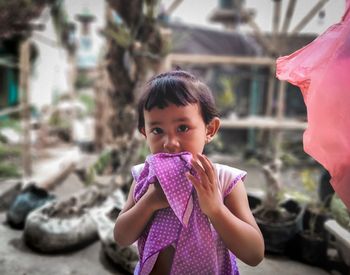 Portrait of cute girl