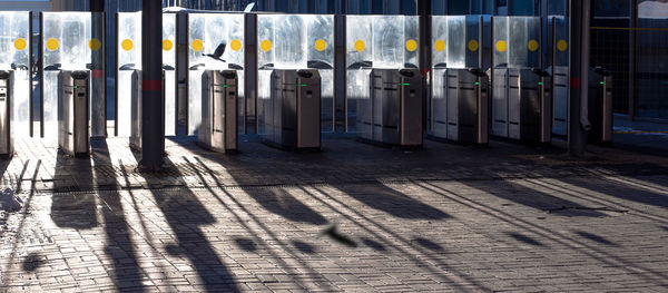 Turnstile at railroad station