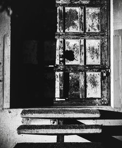 Window of old abandoned building