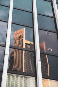 Low angle view of window of building