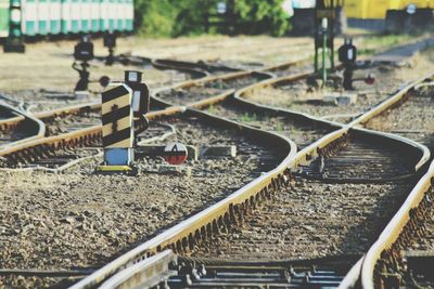 Close-up of railroad track