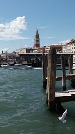 Scenic view of water against sky