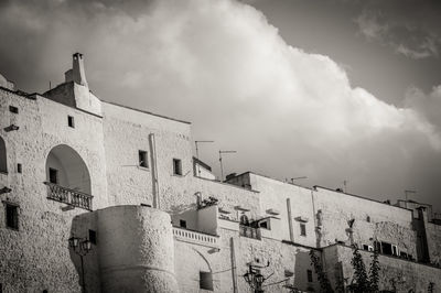 Low angle view of buildings against sky