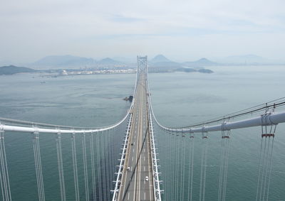 Bridge over sea against sky