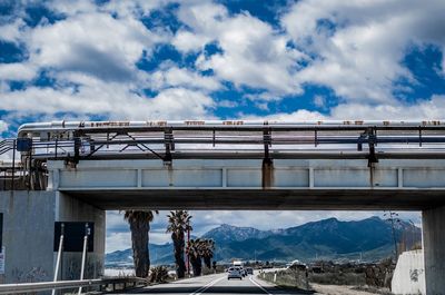 Low angle view of bridge against sky