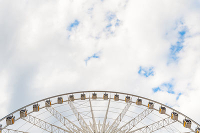 Low angle view of ferris wheel against sky