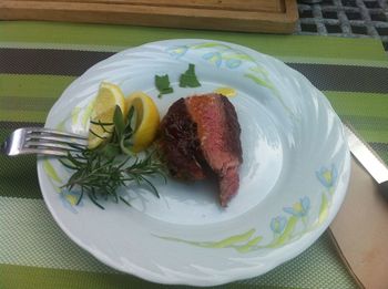 Close-up of food in plate