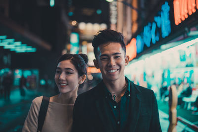 Portrait of a smiling young couple